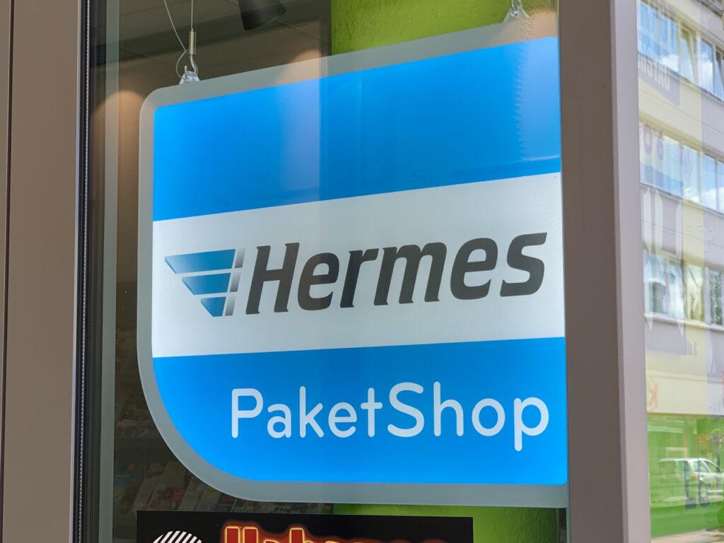 Hermes PaketShop Schild